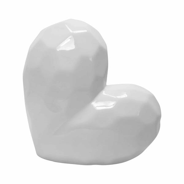 White Ceramic Heart - 8" 