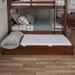 Solid Wood Trundle Bed - Walnut - WEF1001