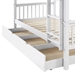Solid Wood Twin Trundle Bed - White - WEF1003