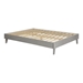 Solid Wood Queen Platform Bed - Grey Brush - WEF1022