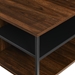 30" Metal and Wood Square Coffee Table -Dark Walnut - WEF1028