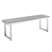 50" Aluminum Patio Outdoor Dining Bench - Grey  - WEF1051