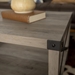 Rustic Wood Coffee Table - Grey Wash & Black - WEF1076