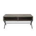 42" X Leg Metal and Wood Coffee Table - Grey Wash - WEF1093
