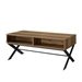 42" X Leg Metal and Wood Coffee Table - Reclaimed Barnwood - WEF1097