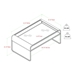 42" Modern Reversible Shelf Curved Metal Coffee Table - Dark Concrete & Reclaimed Barnwood - WEF1102