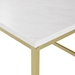42" Open Box Coffee Table - White Faux Marble & Gold - WEF1107