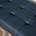 48" Upholstered Tufted Bench - Blue  - WEF1134