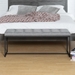 48" Upholstered Tufted Bench - Grey  - WEF1135