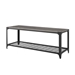 48" Industrial Angle Iron Entry Bench - Grey Wash - WEF1148