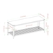 48" Industrial Angle Iron Entry Bench - Grey Wash - WEF1148