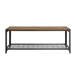 48" Industrial Angle Iron Entry Bench - Reclaimed Barnwood - WEF1149