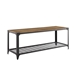 48" Industrial Angle Iron Entry Bench - Reclaimed Barnwood - WEF1149