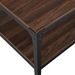 46" Urban Industrial Angle Iron Wood Coffee Table - Dark Walnut - WEF1150