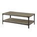 46" Urban Industrial Angle Iron Wood Coffee Table - Slate Grey - WEF1151