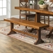 60" Wood Dining Bench - Antique Brown  - WEF1169