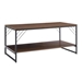 40" Industrial Metal Accent Coffee Table - Dark Walnut - WEF1171