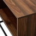 42" Modern Slat Door Coffee Table - Dark Walnut - WEF1174
