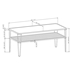 42” Urban Industrial Mesh Metal Shelf Hairpin Leg Coffee Table - Grey Wash - WEF1196