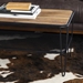 42” Urban Industrial Mesh Metal Shelf Hairpin Leg Coffee Table - Rustic Oak - WEF1197