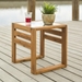 Modern Patio End Table - Brown - WEF1202