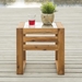 Modern Patio End Table - Brown - WEF1202