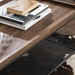 42” Tray Coffee Table with Mesh Metal Shelf - Dark Walnut - WEF1209