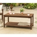 Acacia Wood Outdoor Patio Coffee Table - Dark Brown - WEF1215