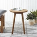 20" Acacia Wood Outdoor Round Side Table - Brown - WEF1217