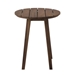 20" Acacia Wood Outdoor Round Side Table - Dark Brown - WEF1218