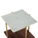 Mid Century Modern Square Side Table - Marble & Gold - WEF1232