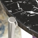Modern Round Side Table - Faux Black Marble & Glass & Chrome - WEF1235