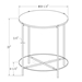 Modern Round Side Table - Faux White Marble & Gold - WEF1237