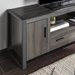 60" Urban Industrial Wood TV Stand - Charcoal - WEF1240