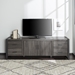 70" Industrial Metal Wood TV Stand - Charcoal - WEF1243