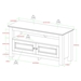 44" Traditional Wood TV Stand - Espresso - Style A - WEF1249