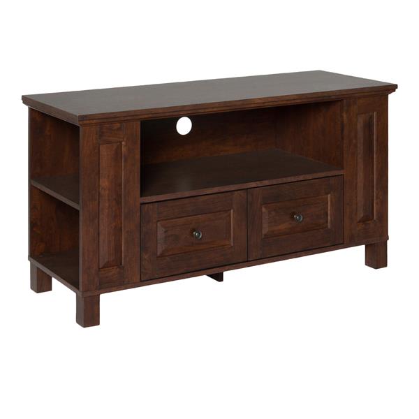 44" Traditional Wood TV Stand - Brown - Style B 