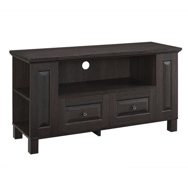 44" Traditional Wood TV Stand - Espresso - Style B 
