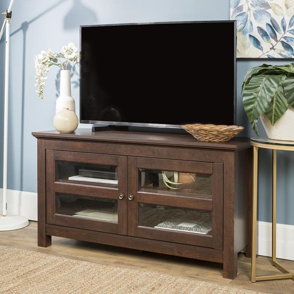 44" Wood TV Stand - Brown 
