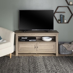 44" Wood TV Stand - Driftwood - Style A 