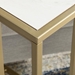 Modern End Table - Faux White Marble & Gold - WEF1282