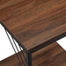 16" Industrial Metal Accent Side Table - Dark Walnut - WEF1287