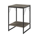 16" Industrial Metal Accent Side Table - Gray Wash - WEF1288