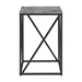 16" Modern Geometric Square Side Table - Dark Concrete - WEF1290