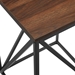 16" Modern Geometric Square Side Table - Dark Walnut - WEF1291