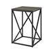 16" Modern Geometric Square Side Table - Slate Grey - WEF1292