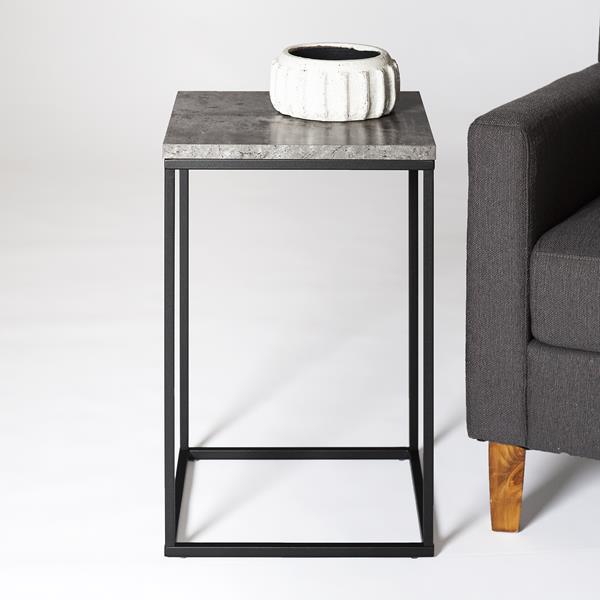 Modern Side Table - Dark Concrete 