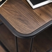 16” Urban Industrial Mesh Metal Shelf Hairpin Leg Side Table - Dark Walnut - WEF1295