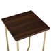 Modern Glam Square Side Table - Dark Walnut & Gold - WEF1298