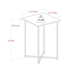 Modern Glam Square Side Table - Faux White Marble & Chrome - WEF1299